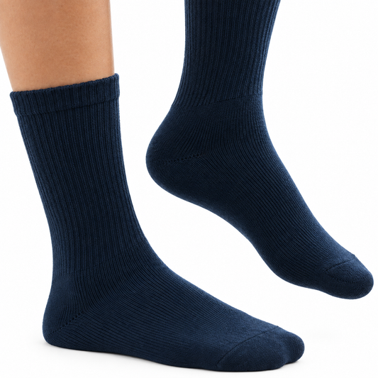 Pack Of Three Diabetic Crew Socks – Non-Binding, Soft Cushioned