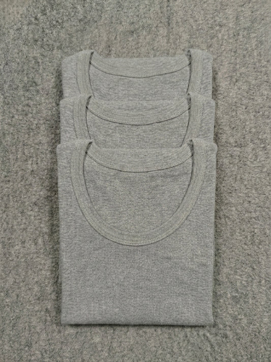 Men’s Premium Fine Rib-Knit Cotton Tank Top (Pack Of 3)