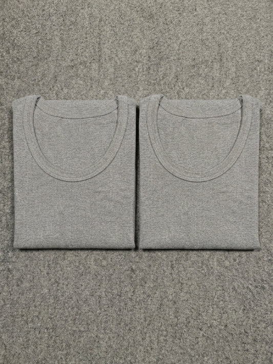 Men’s Premium Fine Rib-Knit Cotton Tank Top (Pack Of 2)