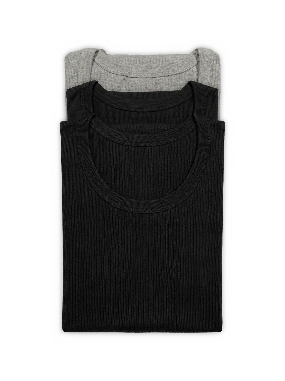 Pack Of Three Men’s Premium Fine Rib-Knit Cotton Tank Top